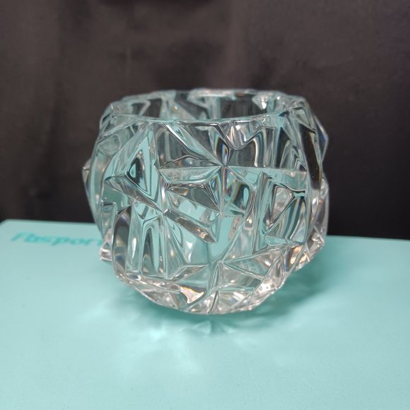 Tiffany & Co Candle Holder Rock Hand Cut Crystal Pattern  Tiffany & Co Rock Cut Crystal Votive Candle Holder